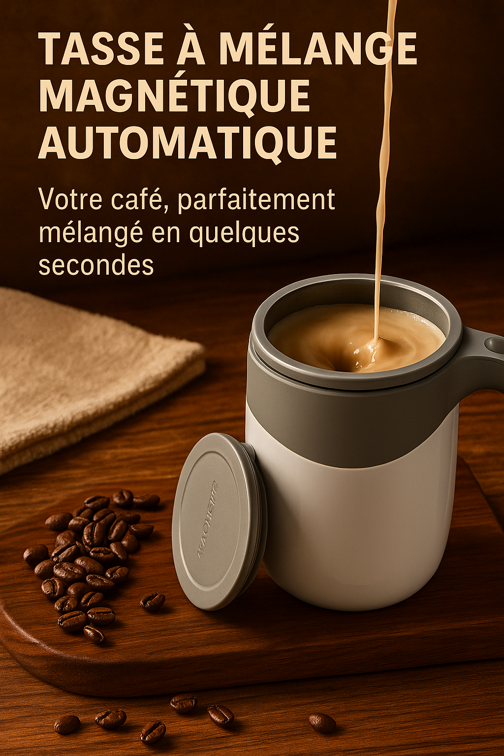 Tasse isotherme - magnétique rotative